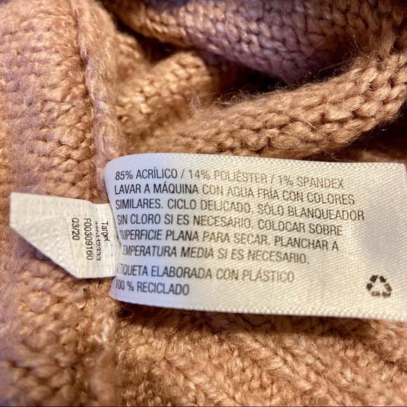 Wild Fable | Cropped Ruffle Pullover Knit Sweater | Dusty Rose | Size XXL - Picture 8 of 10